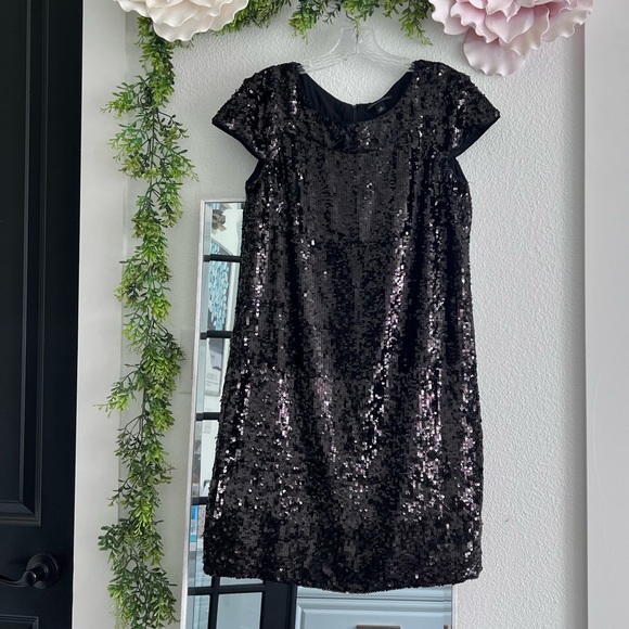 Banana Republic ✨ Black sequin Dress size 8 - Picture 3 of 6